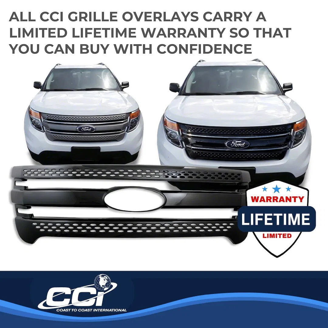 IWCGI91BLK – COAST2COAST Grille Insert, Overlay Horizontal Bar/ Mesh Style 1 Piece With Emblem Cutou - view 3
